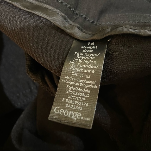 George Black Casual Straight Leg Dress Pant. - Picture 4 of 4